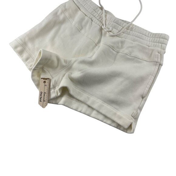 Free Assembly Womens White Drawstring Shorts S Cotton Polyester Blend - Picture 3 of 6